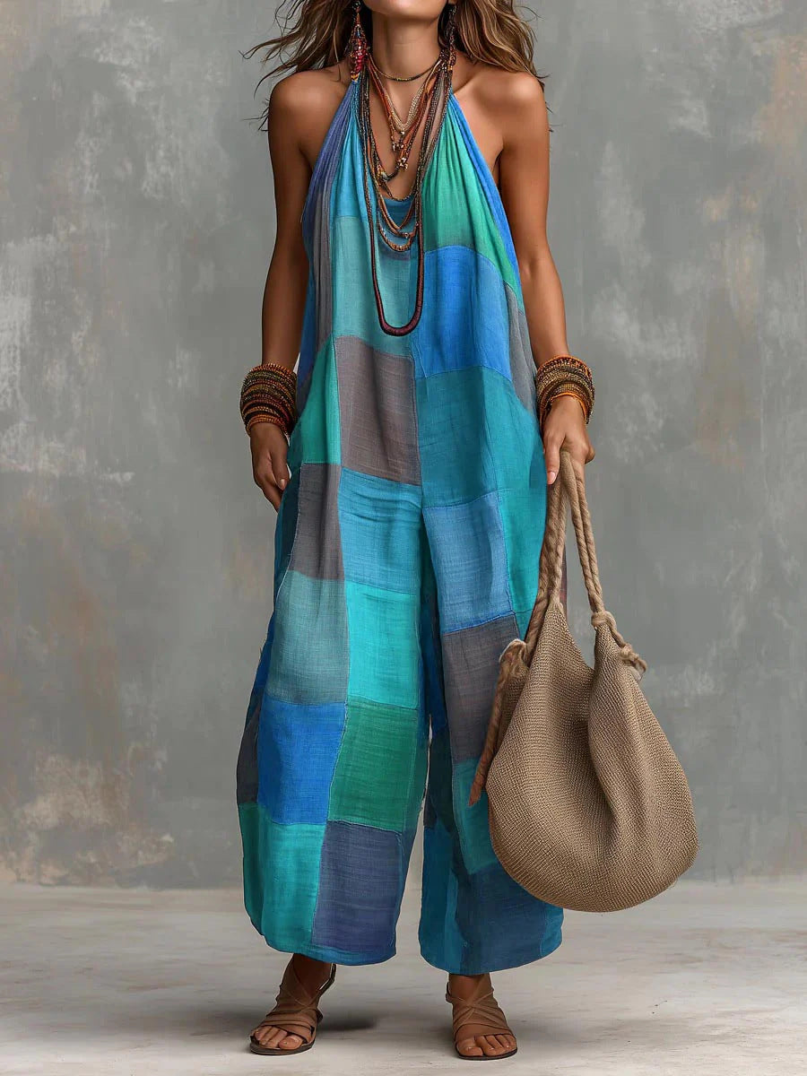 Bohemian Patchwork Jumpsuit™ - Friskhed og frihed med en kunstnerisk og unik stil.