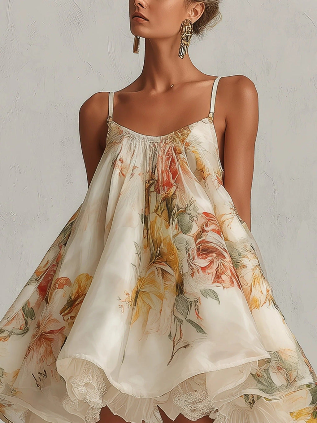 Liliana – Kort kjole med blomsterprint