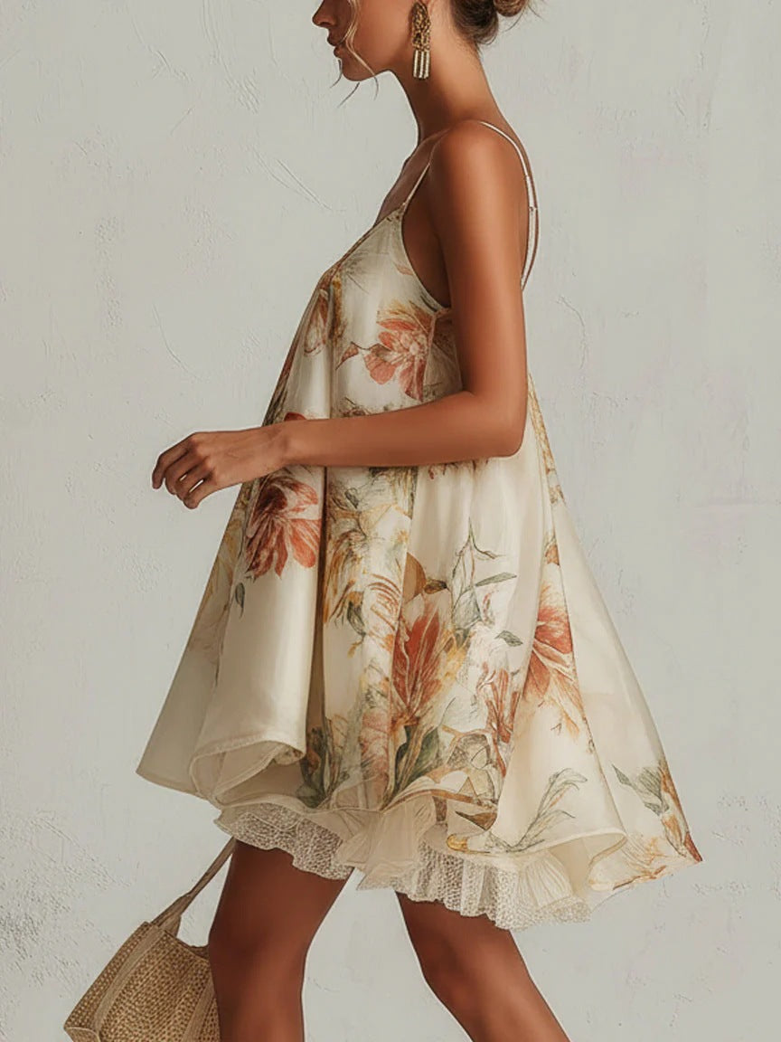 Liliana – Kort kjole med blomsterprint
