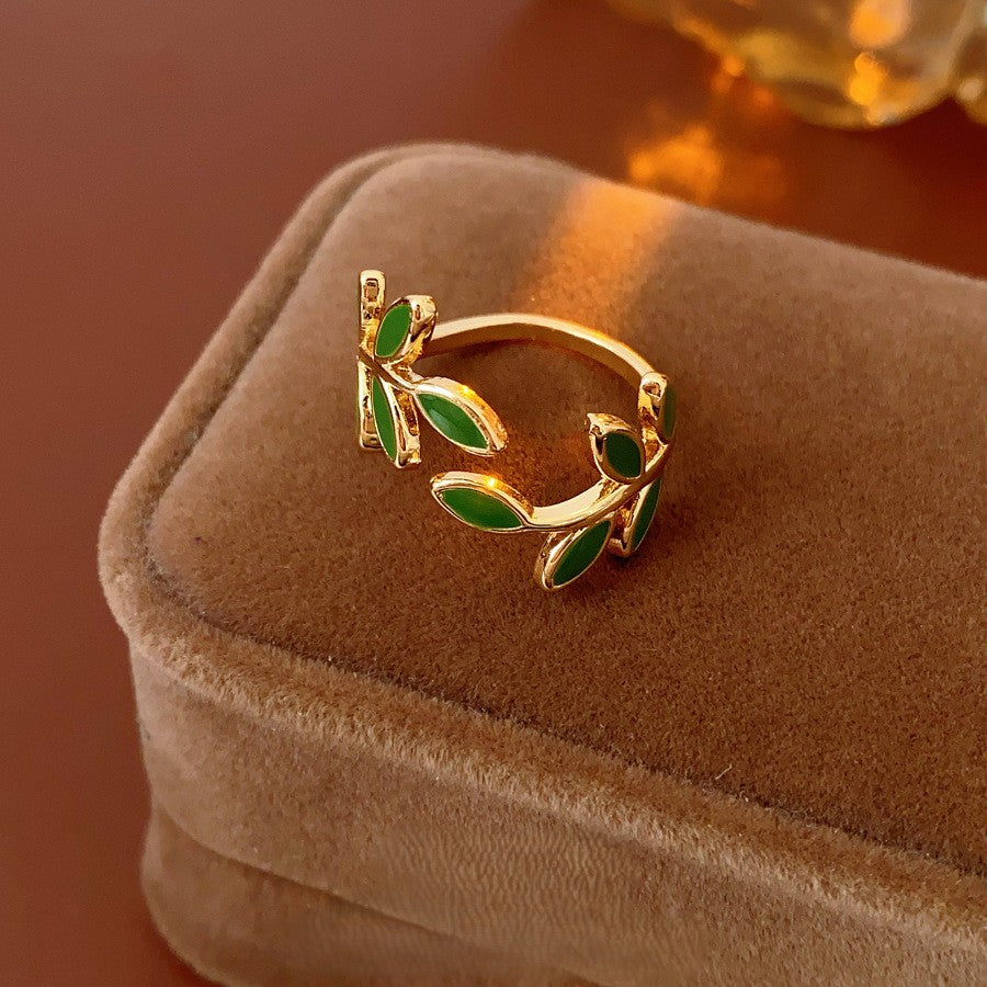 Ring med bladdesign | Sammen mod brystkræft (1+1 GRATIS)