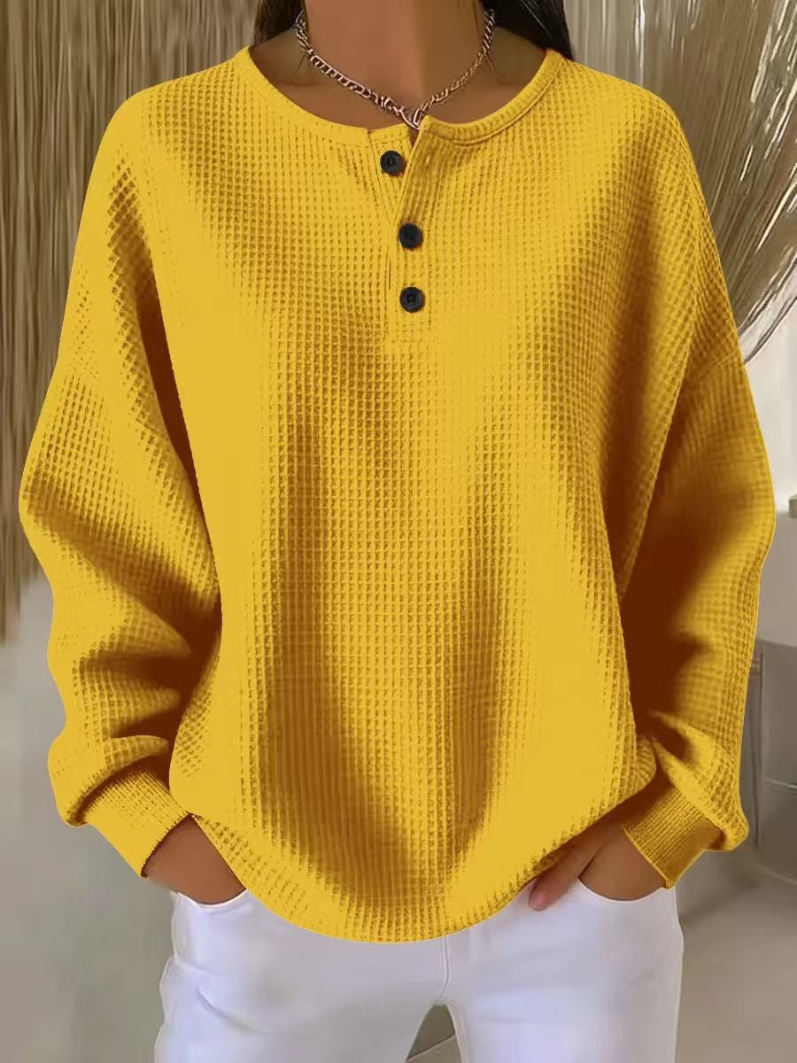Annelie™ | Stilfuld og Afslappet Henley Top