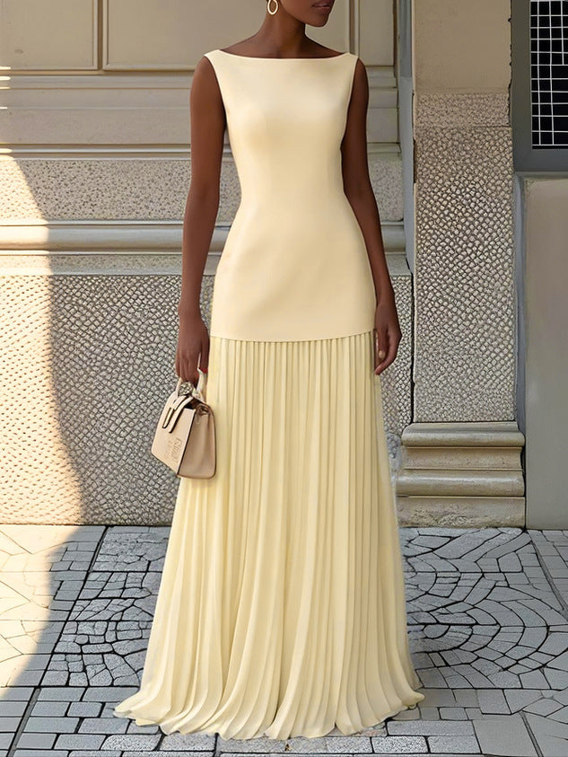 Serena™ | Plisseret maxikjole