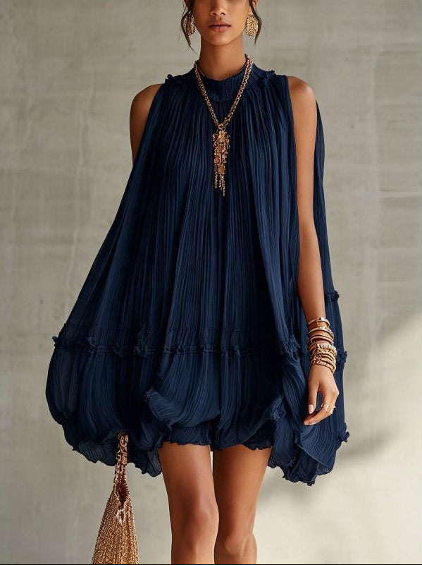 Camilla – Chiffon-minikjole med ballonform