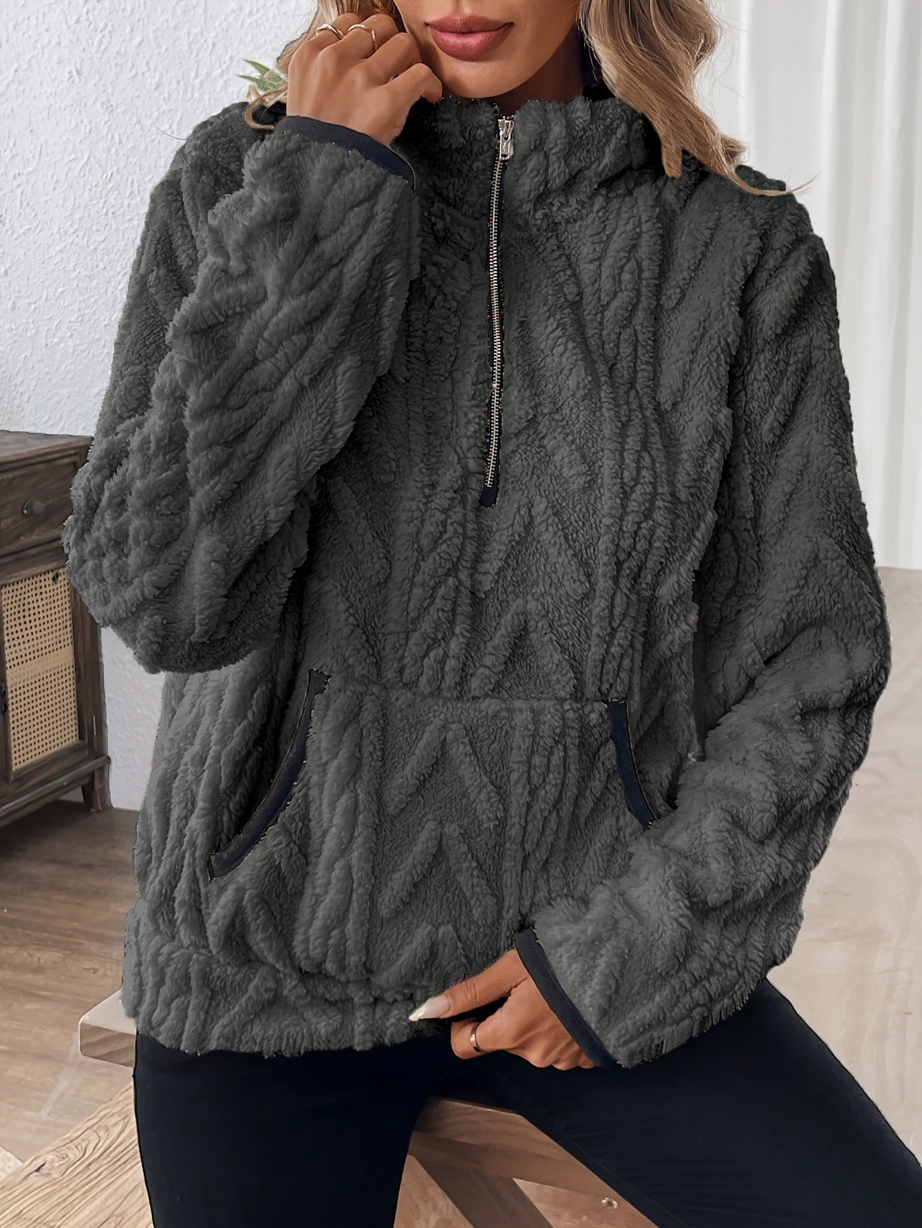 Evodia | Dame fleece-halvzip-trøje