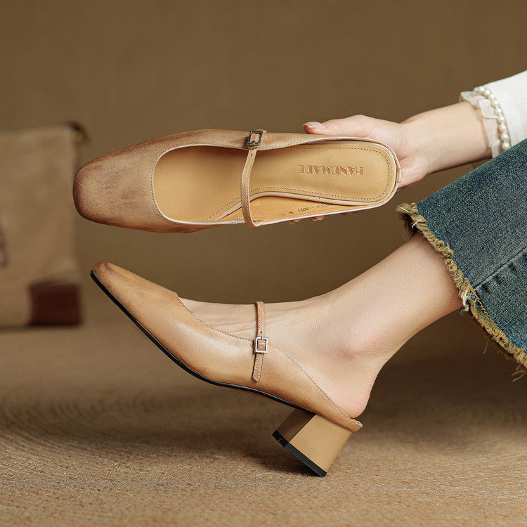 Esmer-sandaler i ægte læder