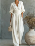 Chiara | Lang, løstsiddende jumpsuit med printmønster