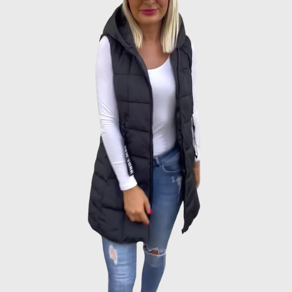 Johanna – Polstret Ærmeløs Frakke