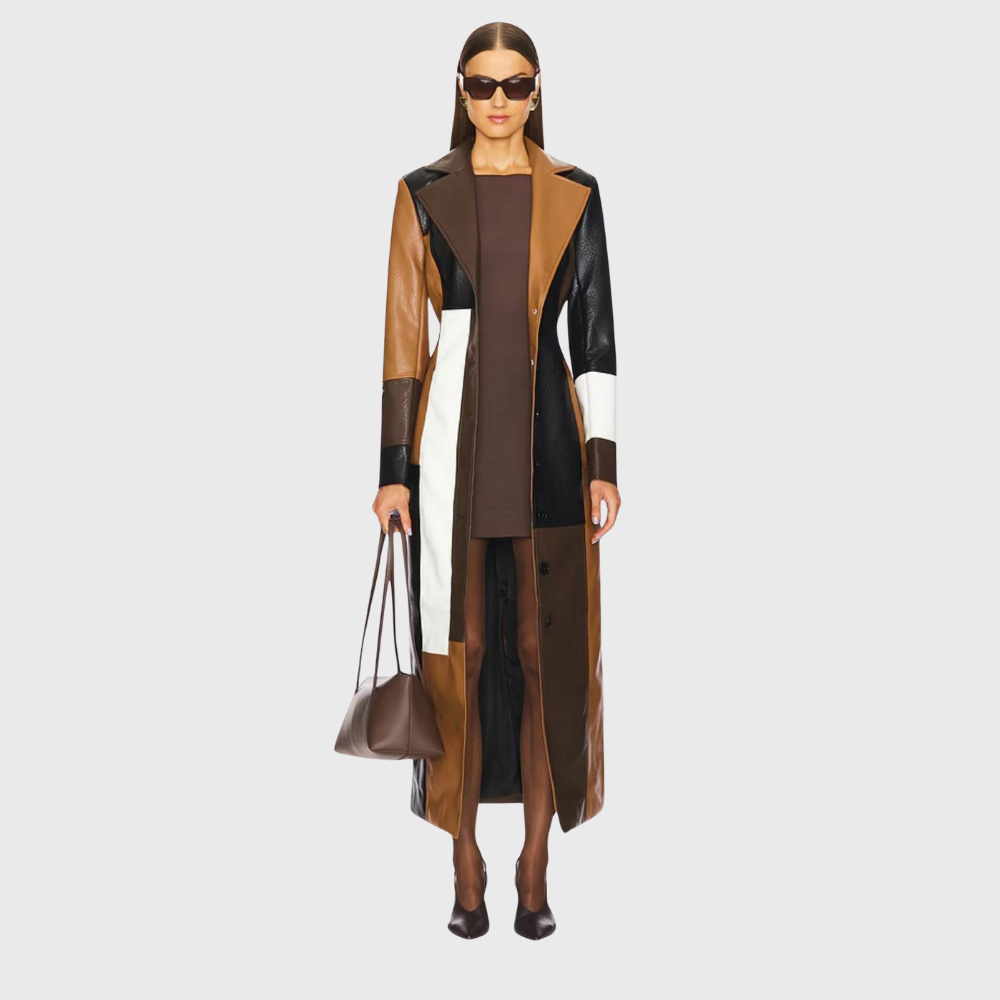 Liva | Lang patchwork frakke