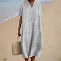 Delphine | Stribet midikjole