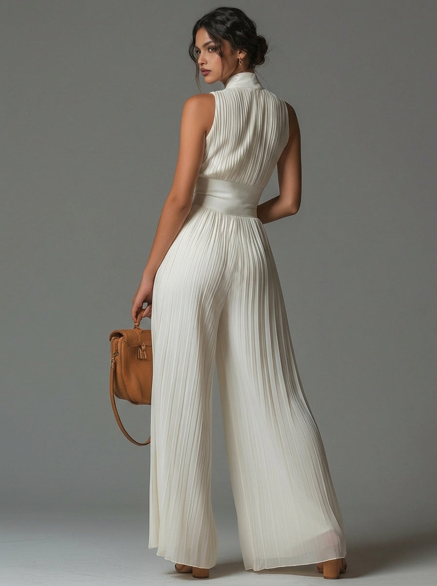 Élan – Skulpturelt plisseret jumpsuit