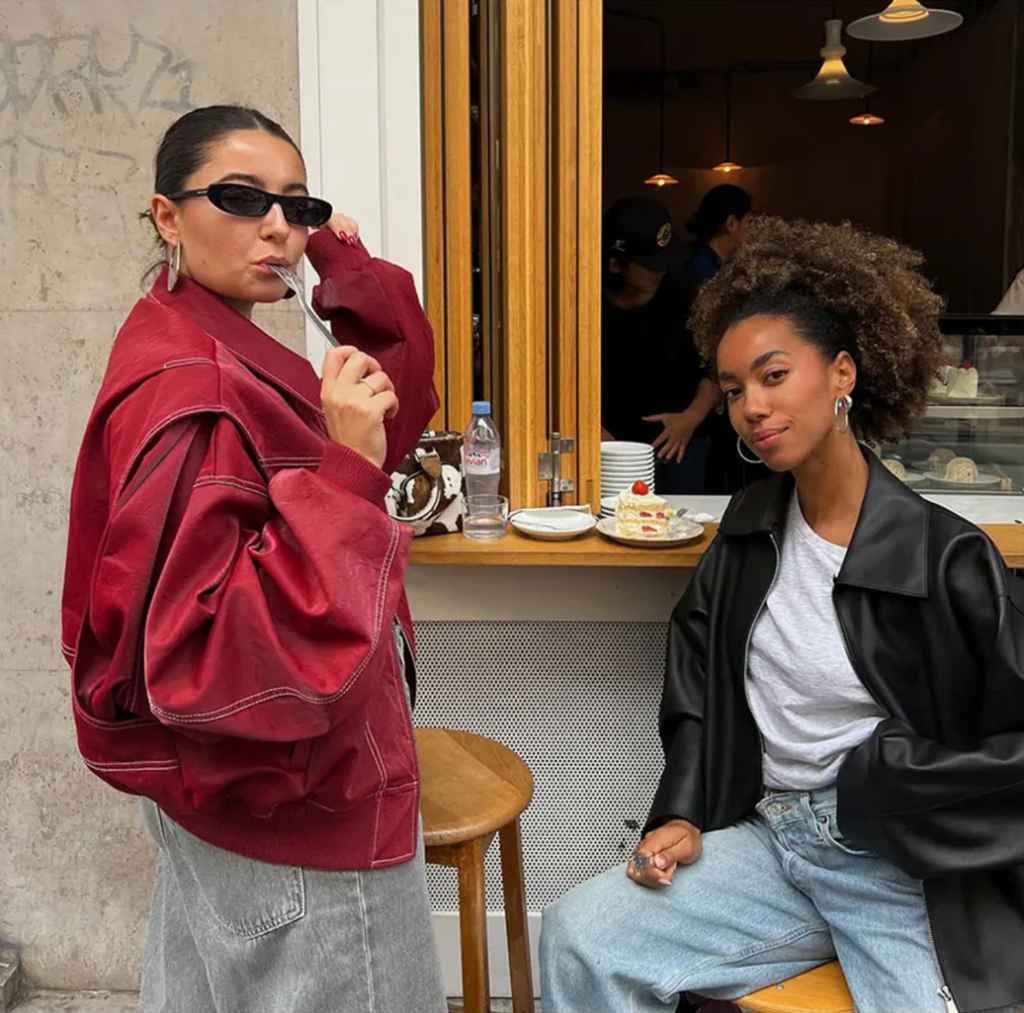 Amanda – Trendy rød læderjakke