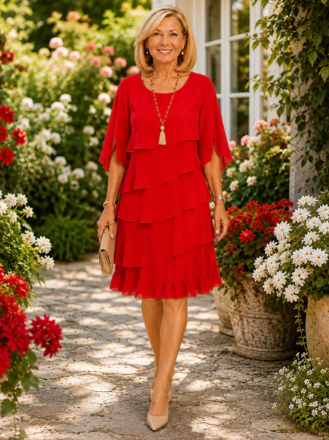 Patricia | Elegant og behagelig kjole med flæser