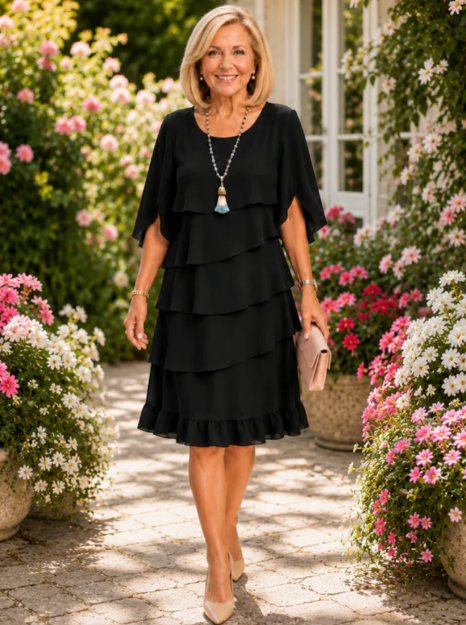 Patricia | Elegant og behagelig kjole med flæser