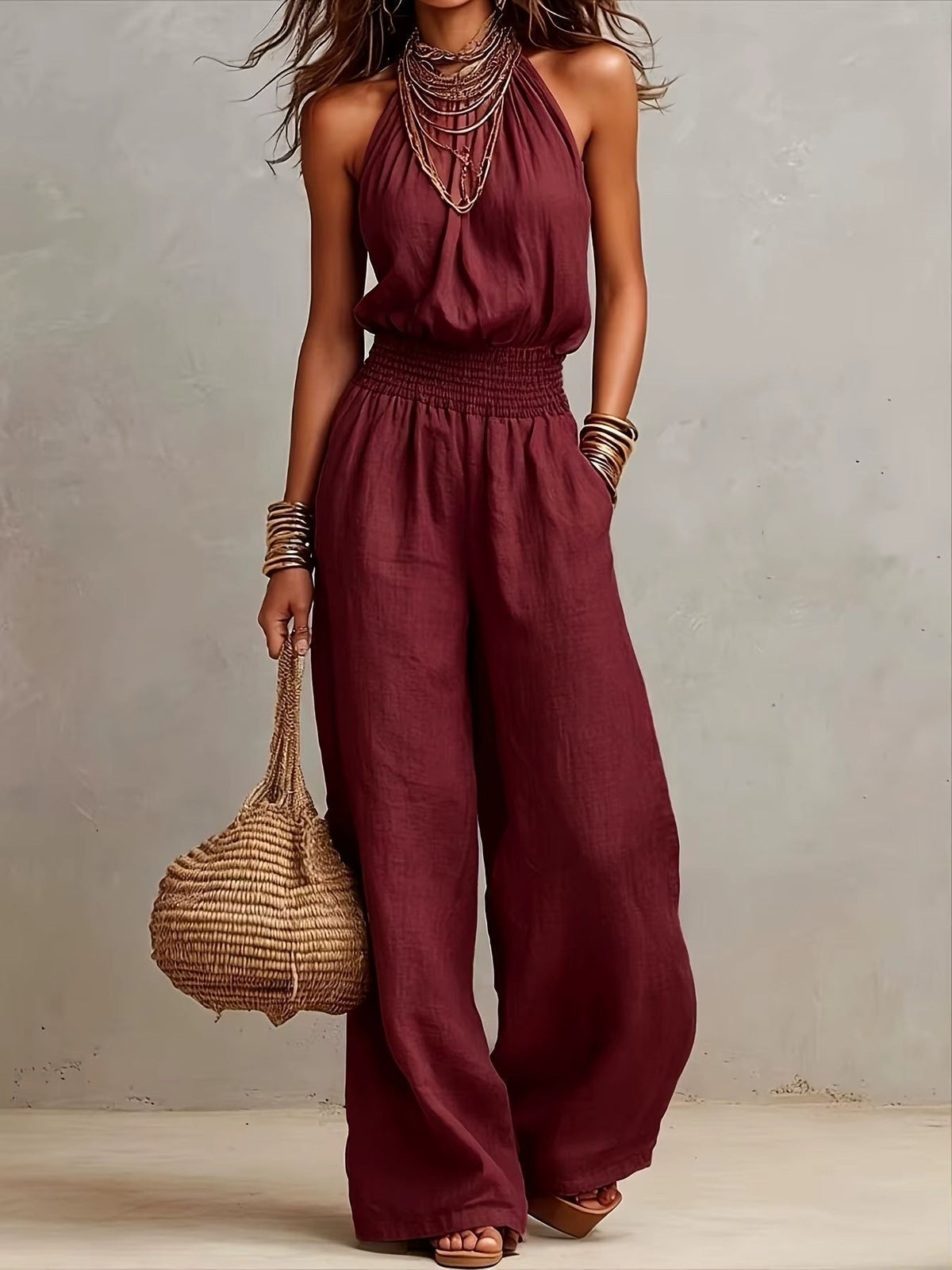 Valeria – Elegant jumpsuit med vide ben