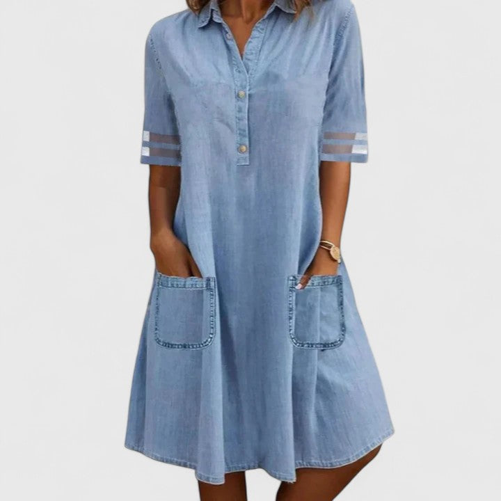 Brittany | Figurflatterende denimkjole
