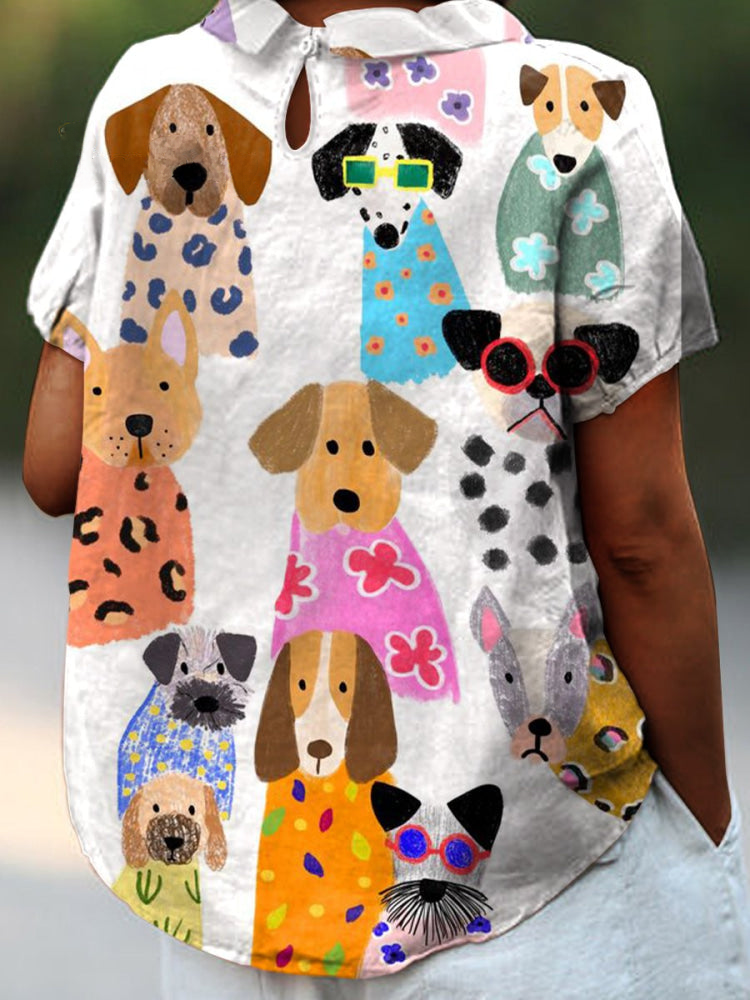 Tilly | Skjorte med hundeprint