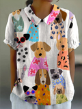 Tilly | Skjorte med hundeprint