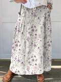 Eloisa™ | Vintage-blomstret nederdel med elastisk talje og lommer