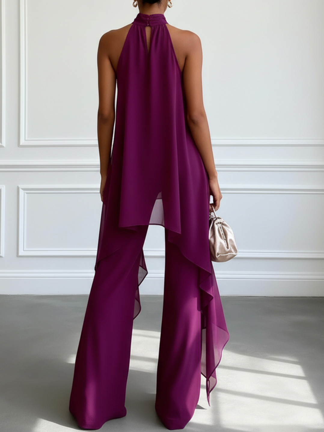 Elegant sæt med halterneck og bukser