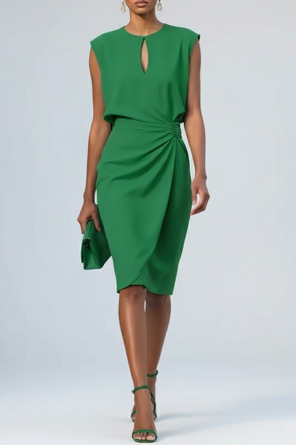 Ruca – Elegant midikjole med drapering