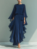 Aurora | Elegant chiffonsæt med flæser