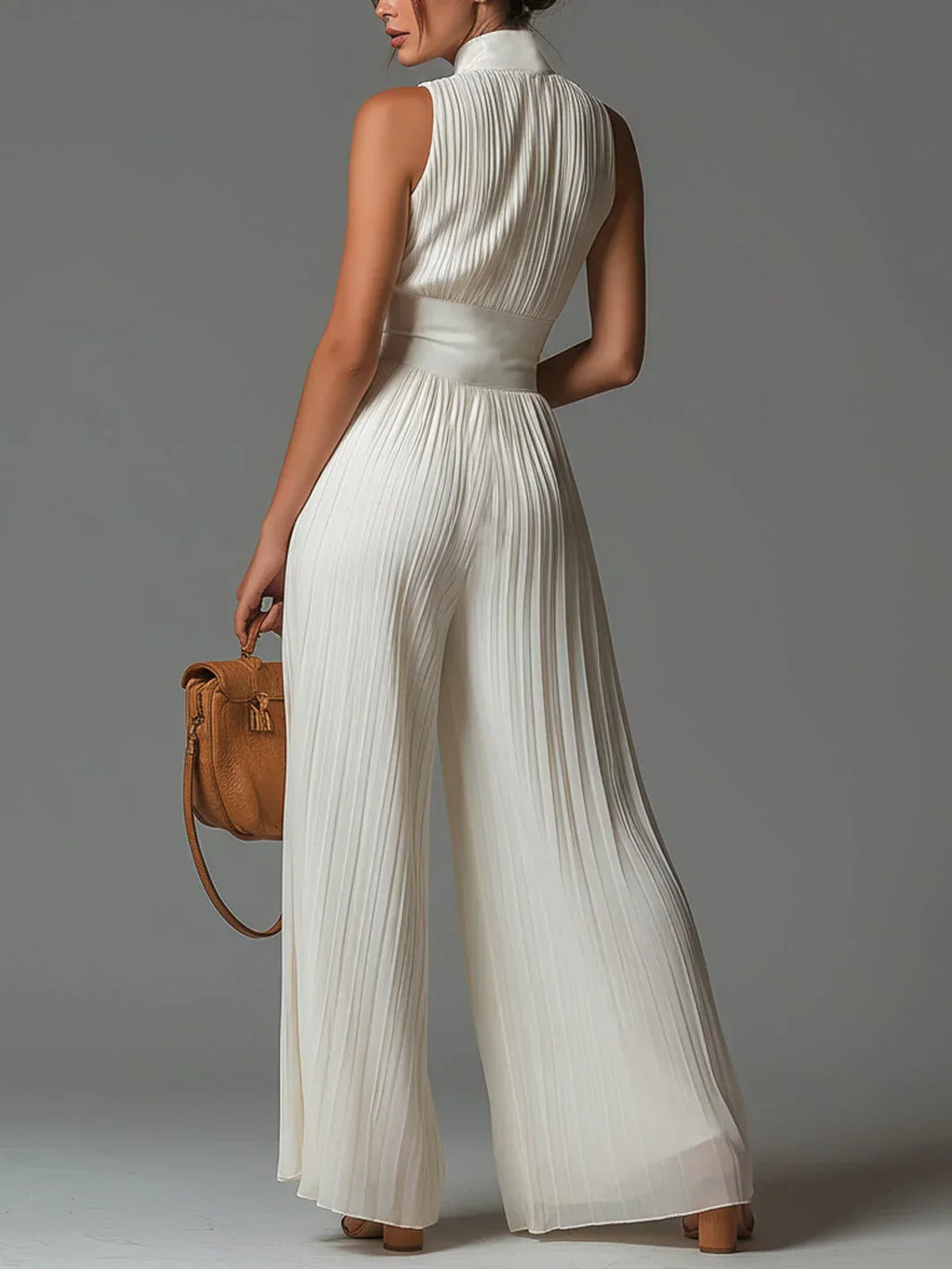 ÉLAN - Skulpturelt plisseret jumpsuit