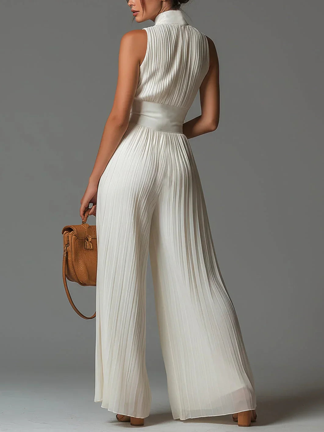 ÉLAN - Skulpturelt plisseret jumpsuit