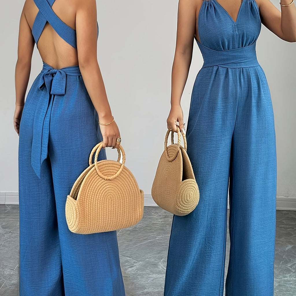 Emily | Elegant jumpsuit i hør og bomuld