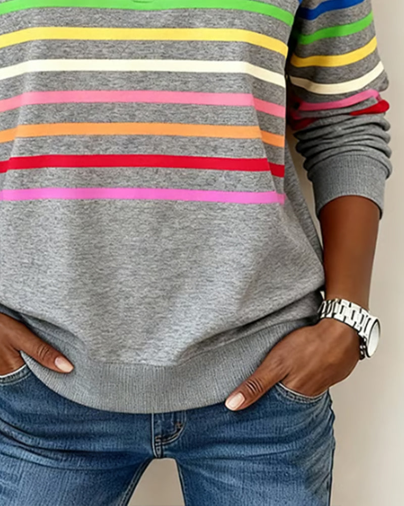 Vienna – Regnbuestribet Zip-sweatshirt