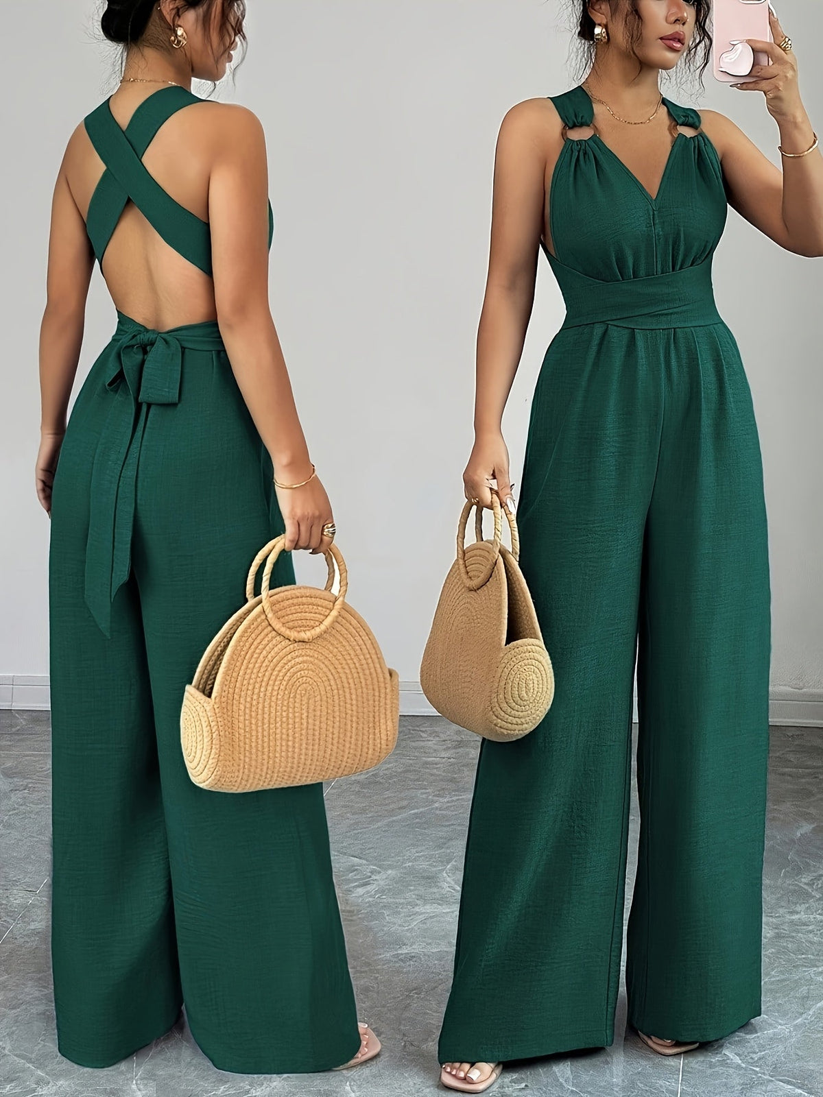Emily | Elegant jumpsuit i hør og bomuld