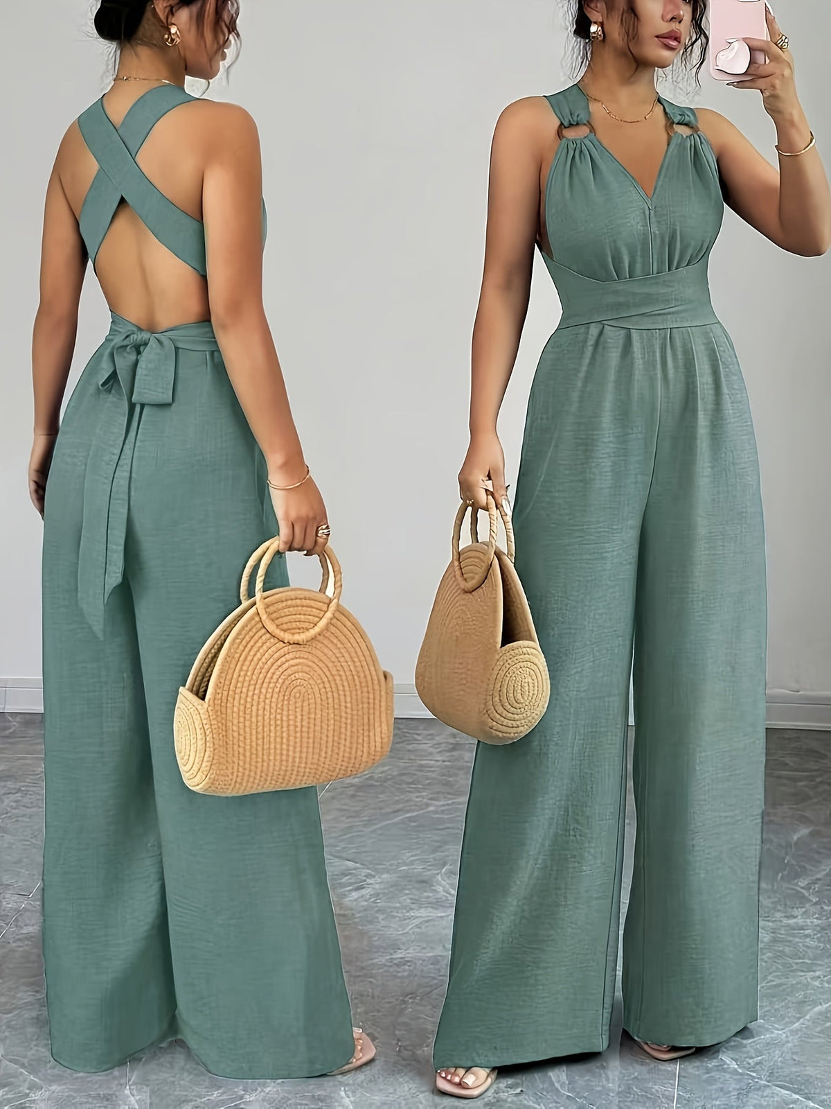 Emily | Elegant jumpsuit i hør og bomuld