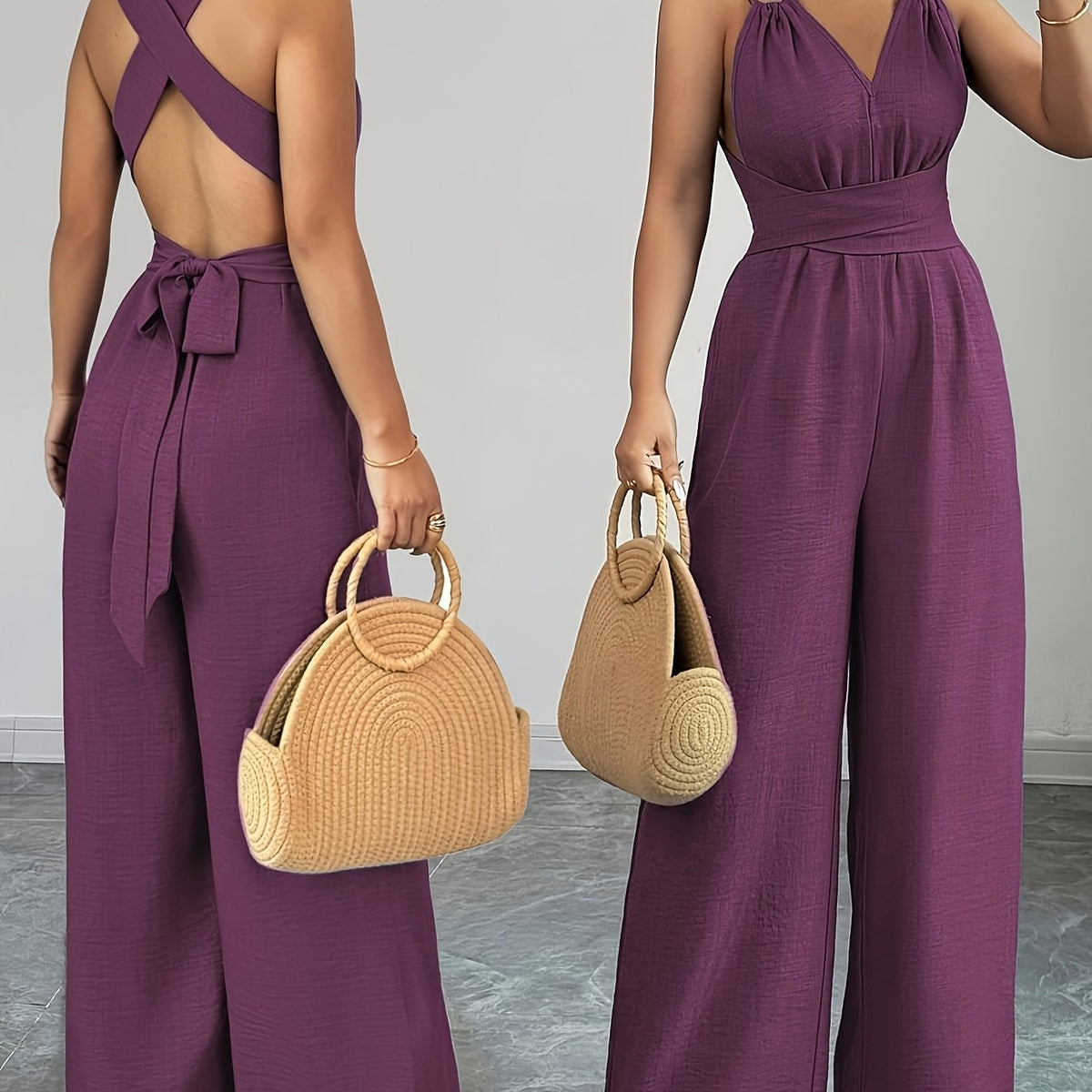 Emily | Elegant jumpsuit i hør og bomuld