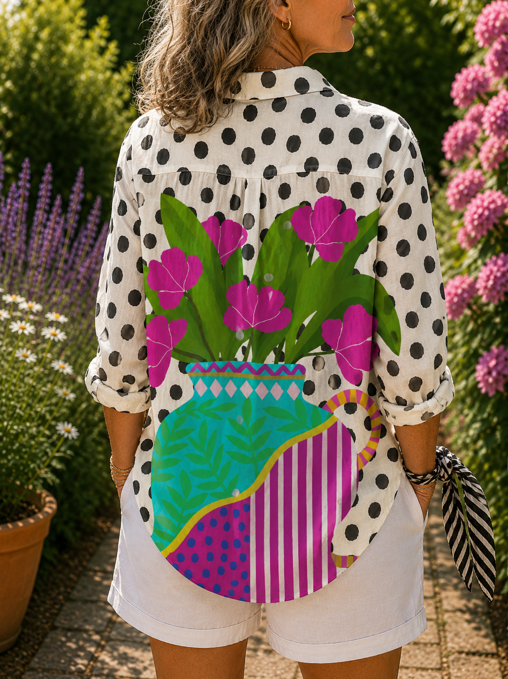Amara | Bluse »Vaso in Fiore«