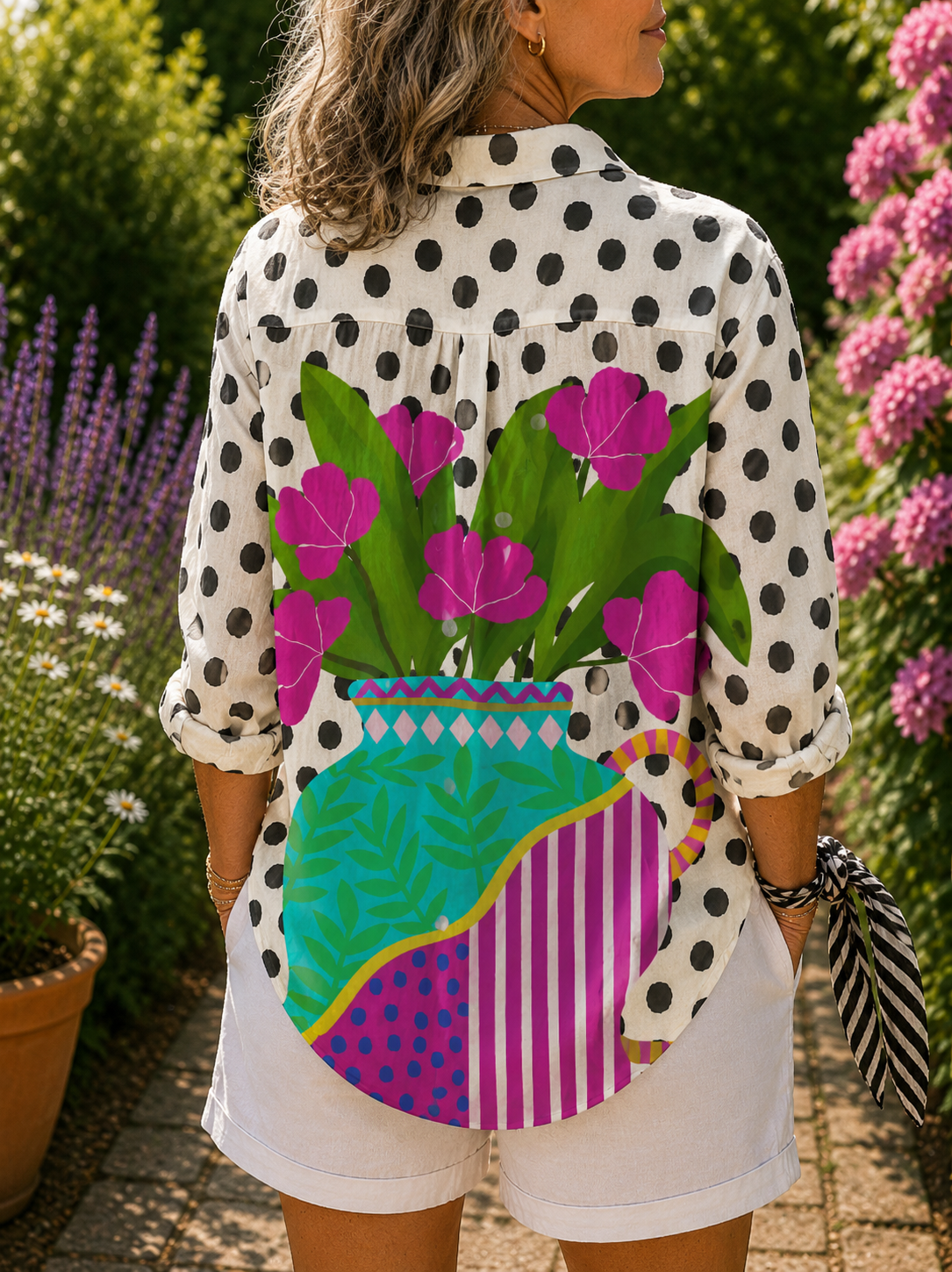 Amara | Bluse »Vaso in Fiore«