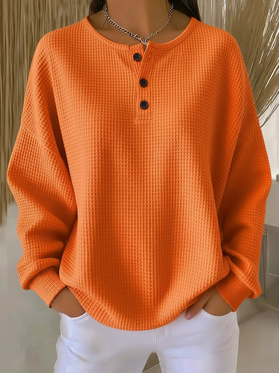 Annelie™ | Stilfuld og Afslappet Henley Top