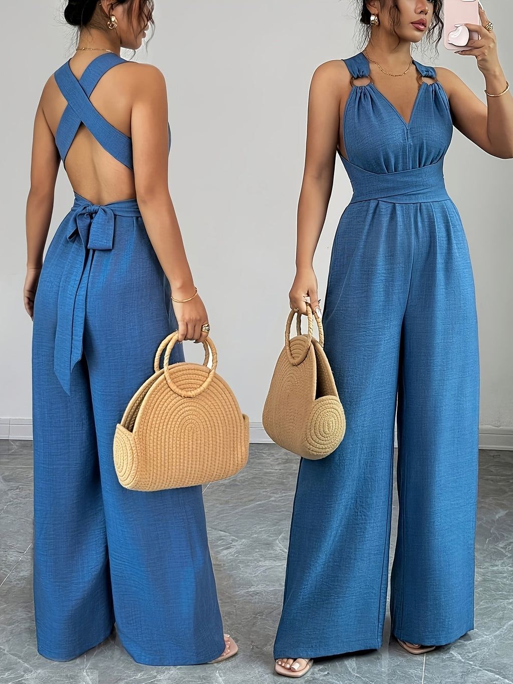 Emily | Elegant jumpsuit i hør og bomuld