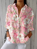 Anne – Elegant blomstret bluse