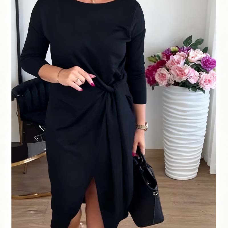 Seraphine – Elegant midikjole med bindedetalje