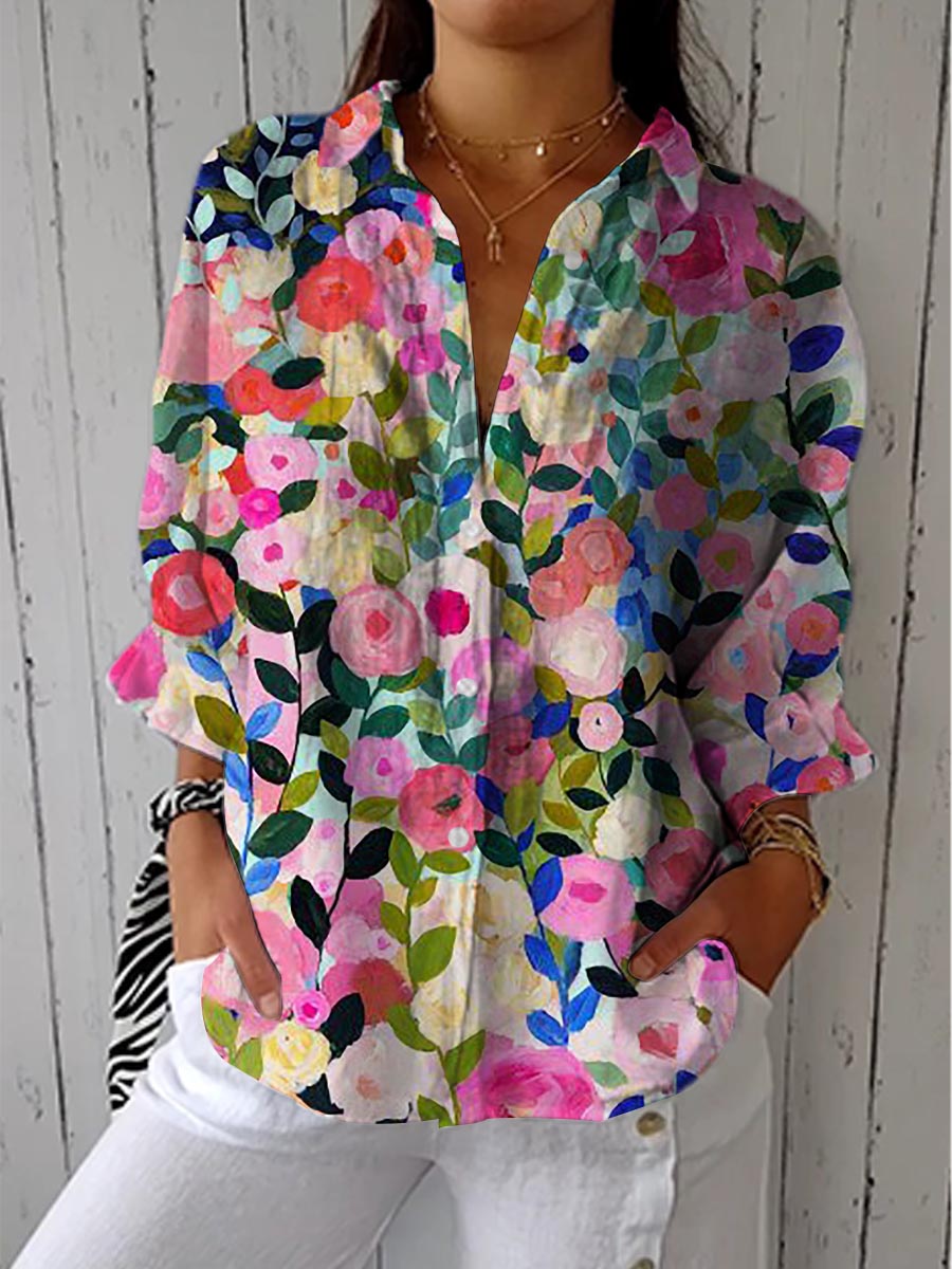 Frances – Bluse med blomsterprint