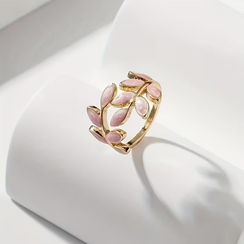 Ring med bladdesign | Sammen mod brystkræft (1+1 GRATIS)