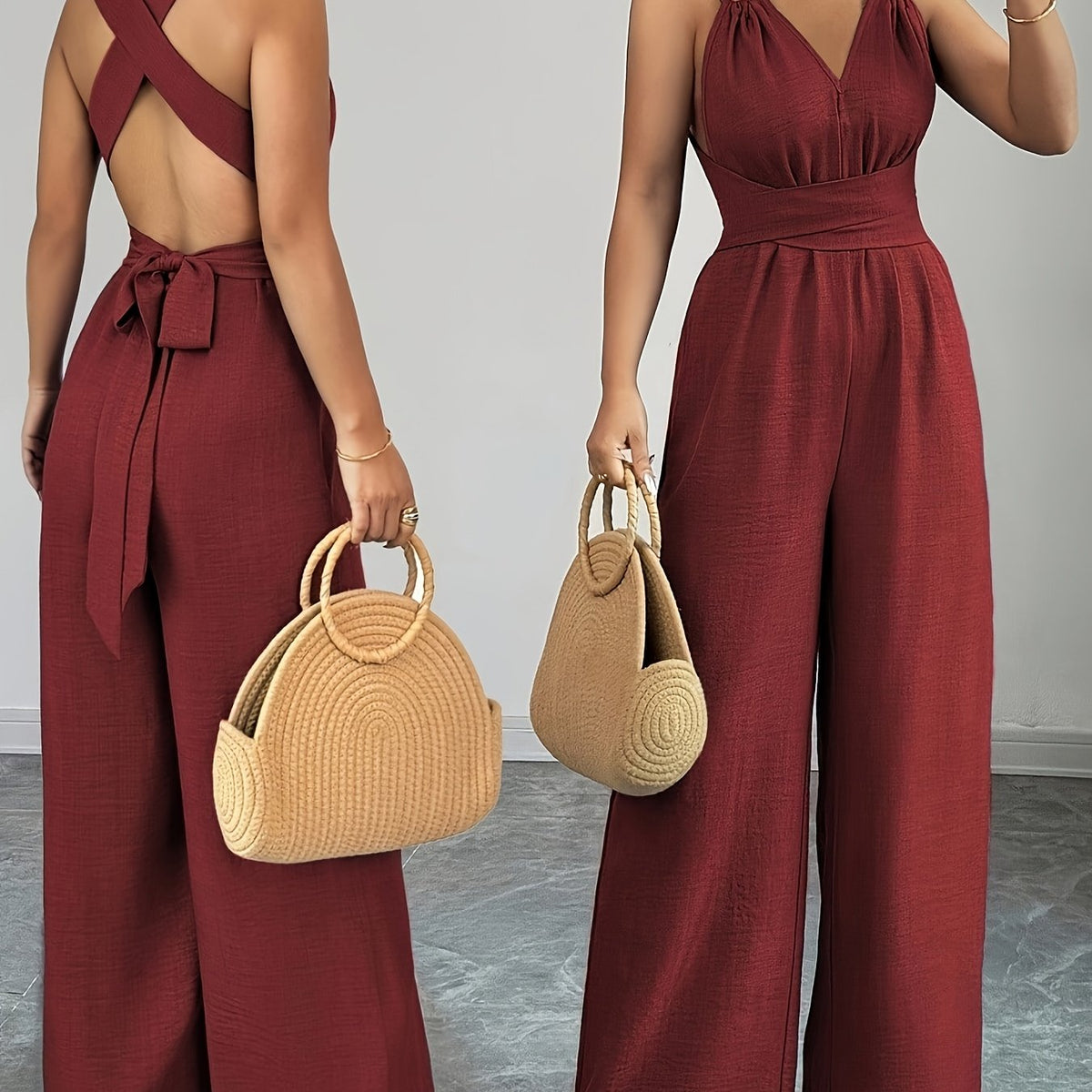 Emily | Elegant jumpsuit i hør og bomuld