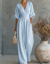 Chiara | Lang, løstsiddende jumpsuit med printmønster