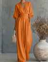 Chiara | Lang, løstsiddende jumpsuit med printmønster
