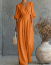 Chiara | Lang, løstsiddende jumpsuit med printmønster