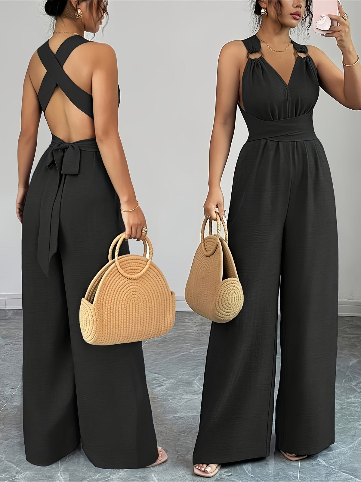 Emily | Elegant jumpsuit i hør og bomuld