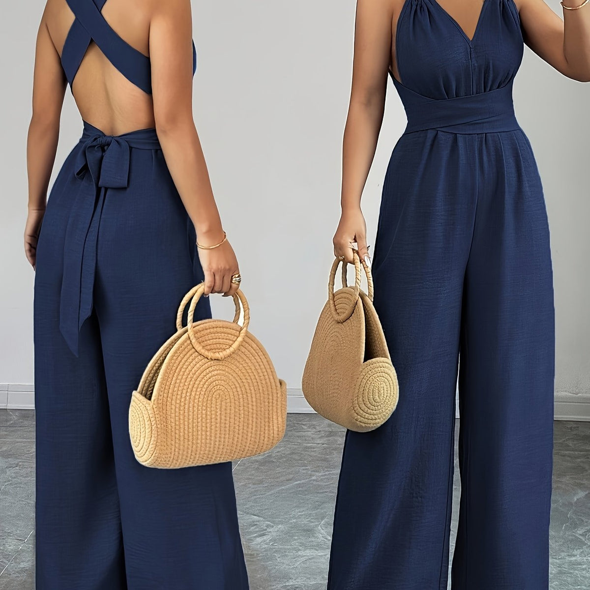 Emily | Elegant jumpsuit i hør og bomuld