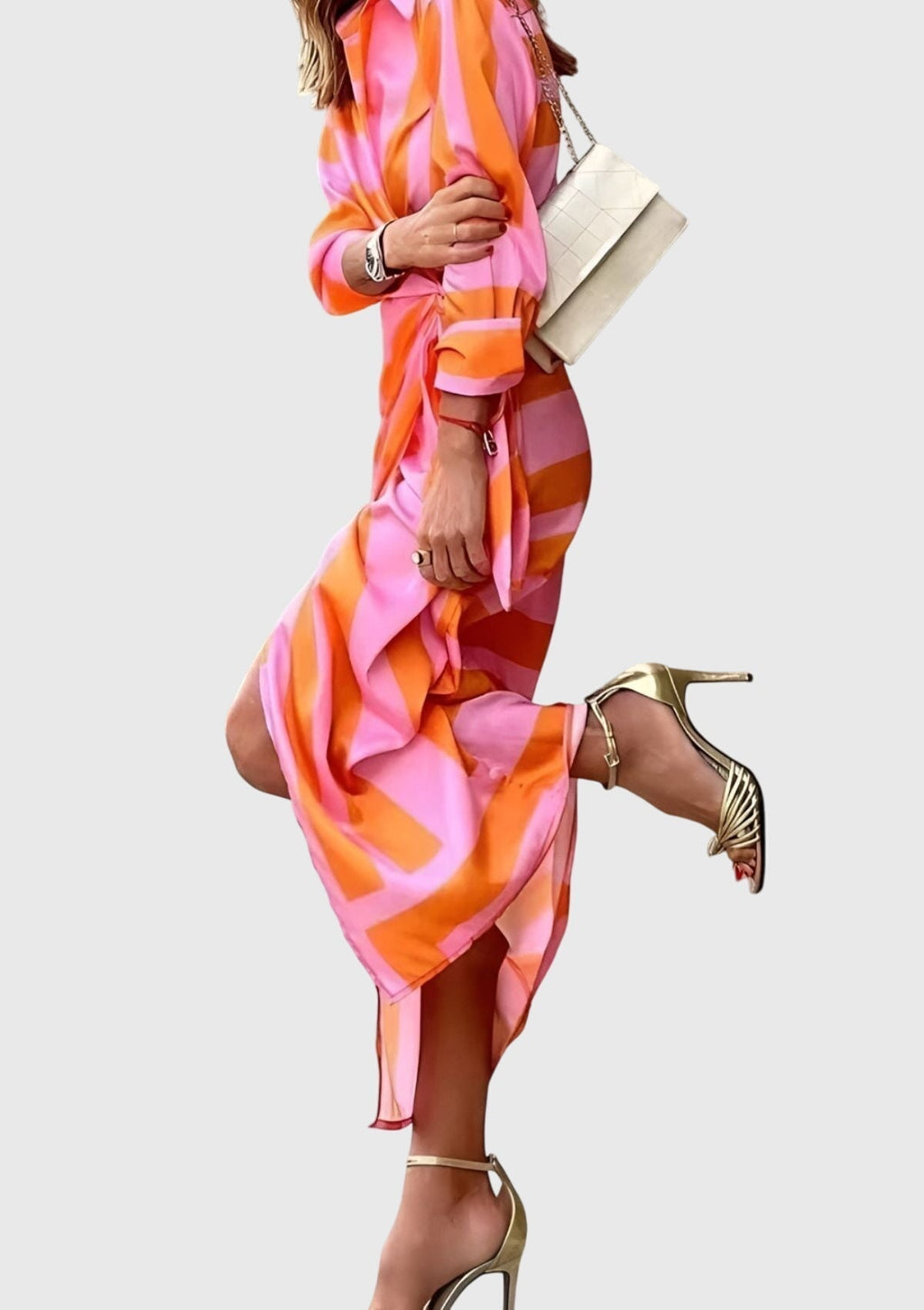 Everly | Elegant slå-om-kjole med print