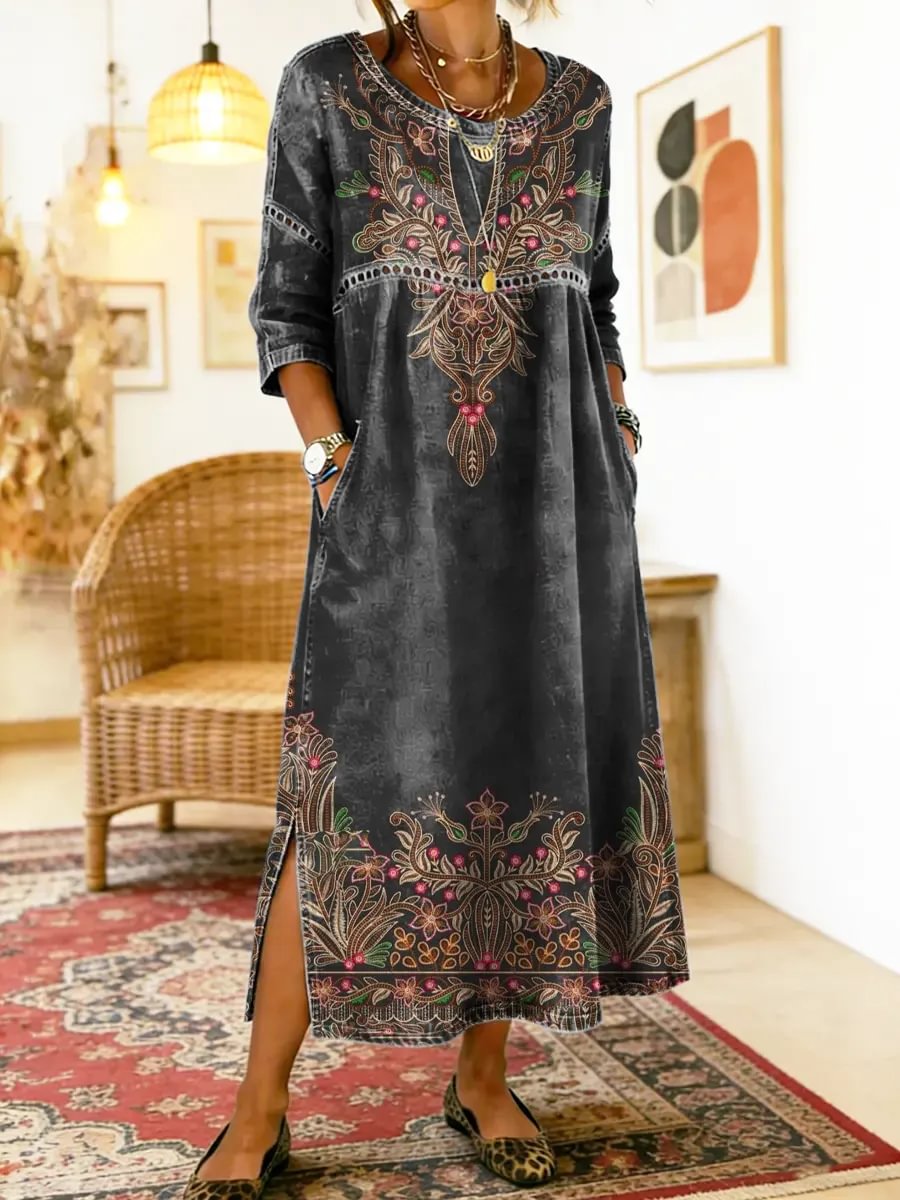 Antonia-kjole med print