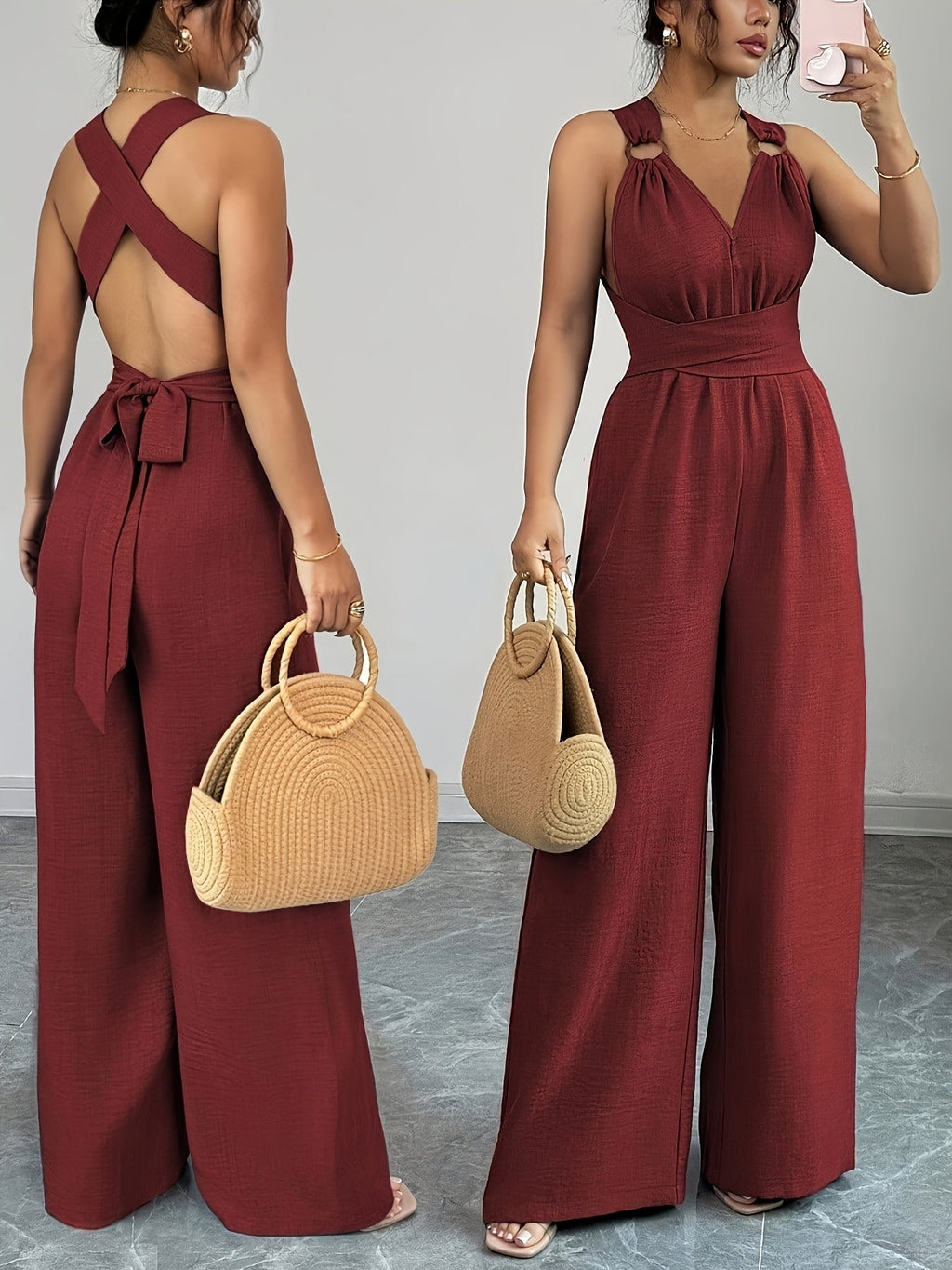 Emily | Elegant jumpsuit i hør og bomuld