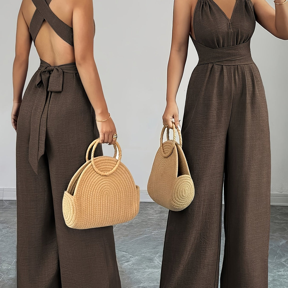Emily | Elegant jumpsuit i hør og bomuld